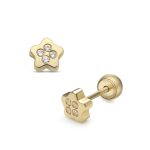 Lisa csillag forma gyerekfülbevaló gömb zárral