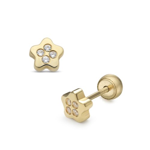 Lisa csillag forma gyerekfülbevaló gömb zárral