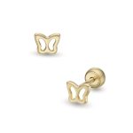 Lisa áttört pillangó gyerekfülbevaló gömb zárral