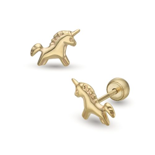 Lisa unikornis gyerek fülbevaló gömb zárral