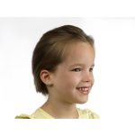 Lisa pöttyös kék pillangó gyerek fülbevaló gömb zárral