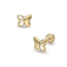 Lisa pillangó gyerek fülbevaló gömb zárral