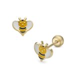 Lisa méhecske gyerek fülbevaló gömb zárral