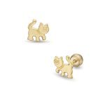 Lisa cicás gyerek fülbevaló gömb zárral