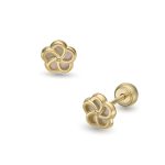 Lisa varázslatos orchidea virág gyerek fülbevaló gömb zárral