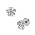 Lisa köves virágos gyerek fülbevaló