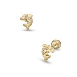 Lisa delfin gyerek fülbevaló gömb zárral