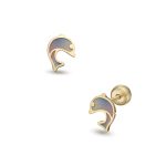 Lisa delfin gyerek fülbevaló gömb zárral