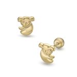 Lisa koala gyerek fülbevaló gömb zárral