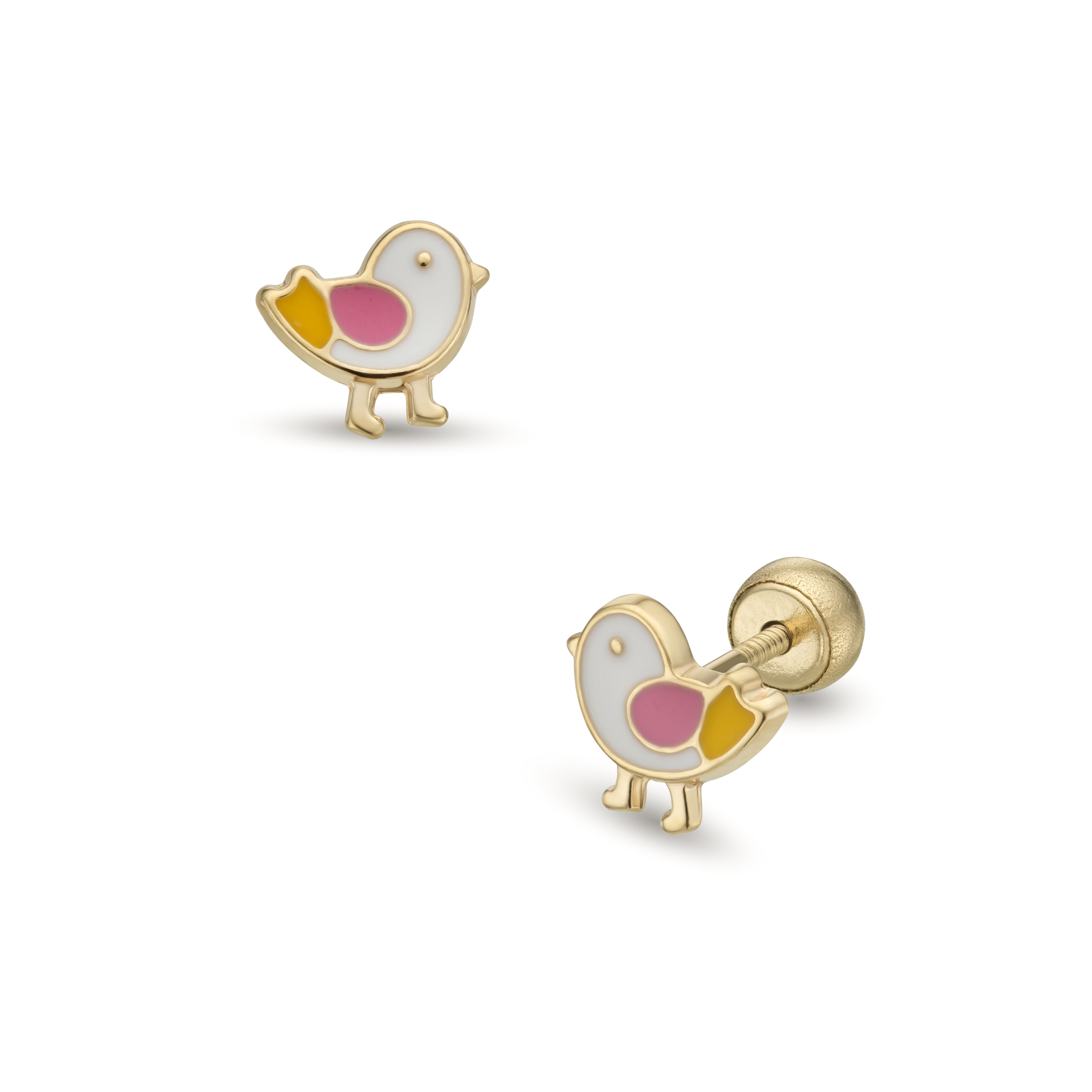 Lisa kismadár gyerek fülbevaló gömb zárral