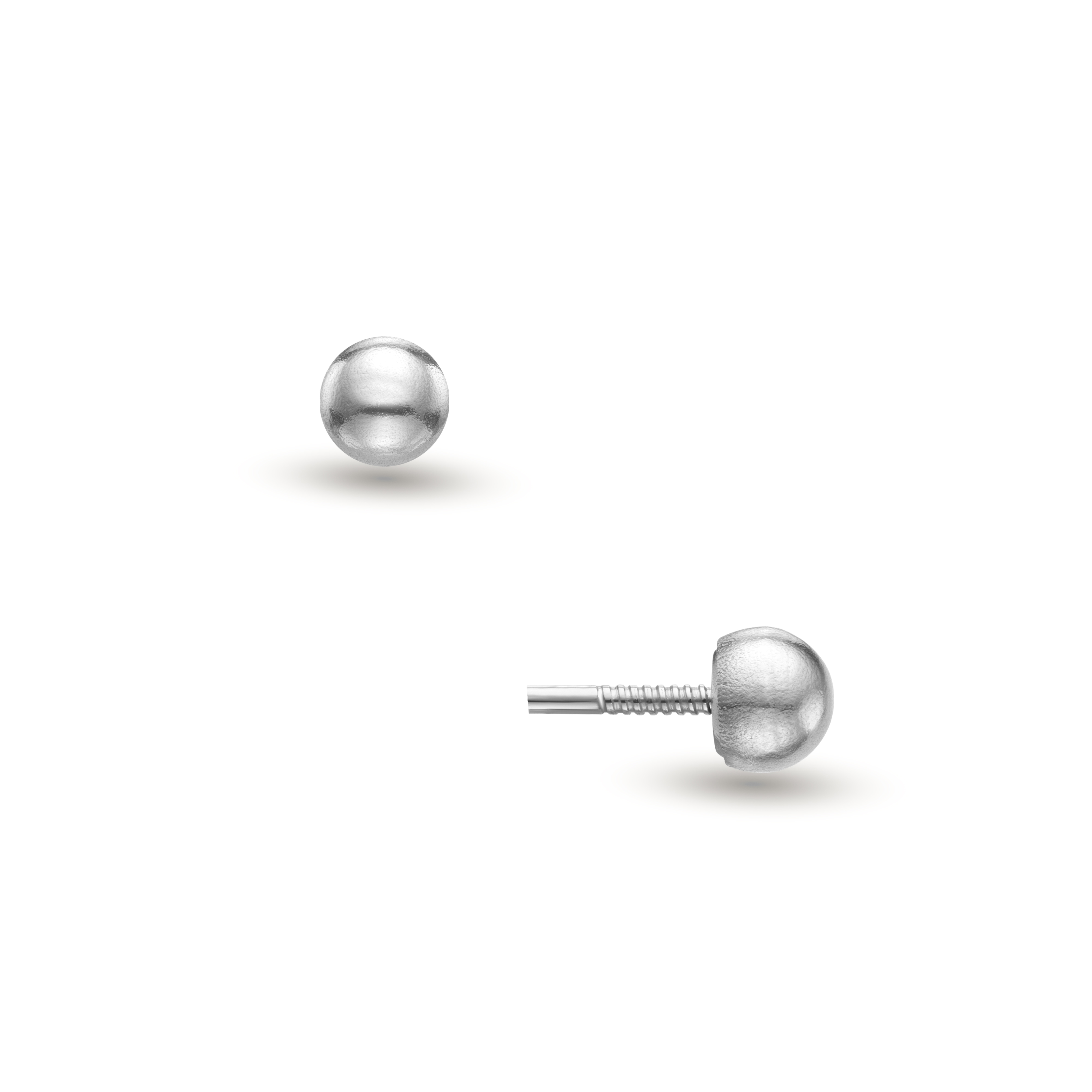 Lisa fehérarany stekker gyerekfülbevalóra (1 db) gömb zárral 