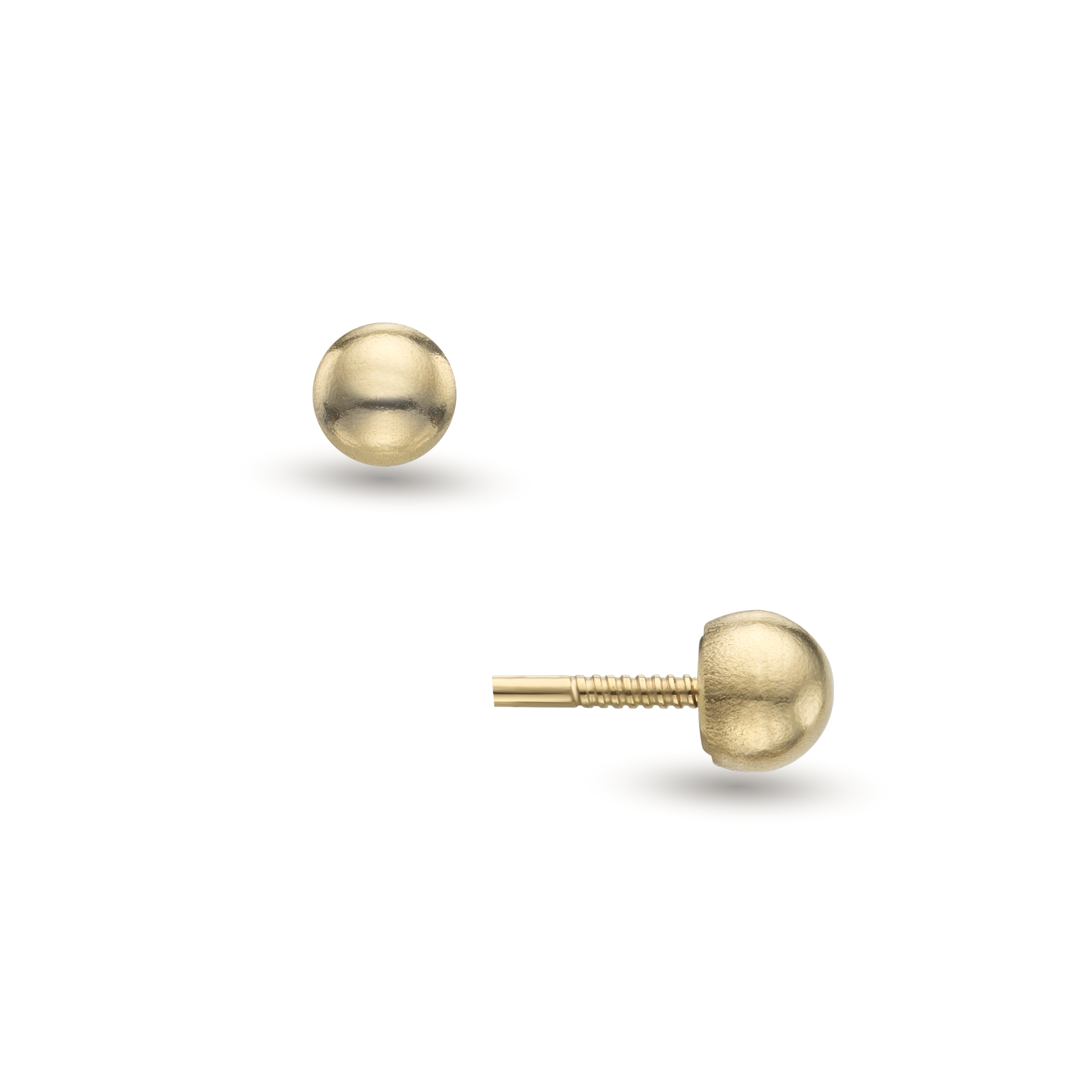 Lisa sárga arany stekker gyerekfülbevalóra (1 db) gömb zárral